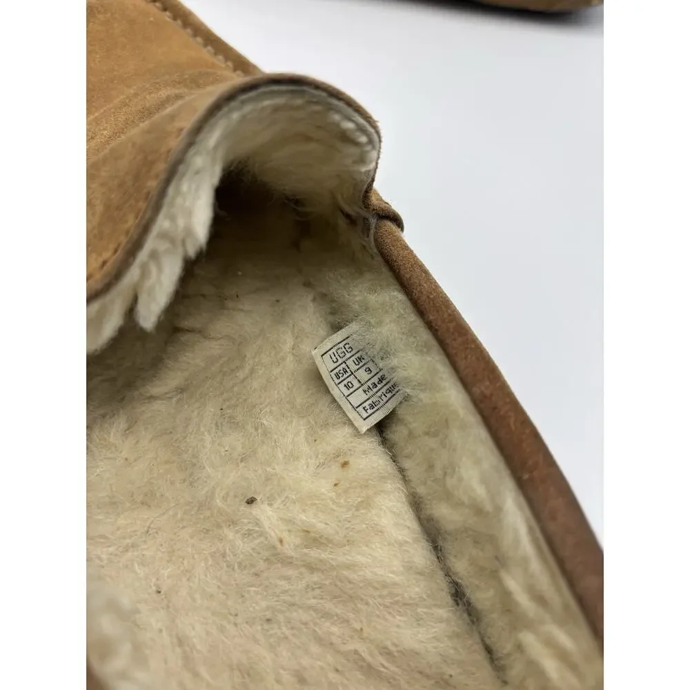 Ugg Ascot Brown Suede Slippers Men Size 10